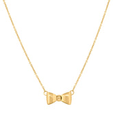 14Kt Yellow Gold Womens Polished Finish Ted Baker Bow Necklace Size 18 Inches